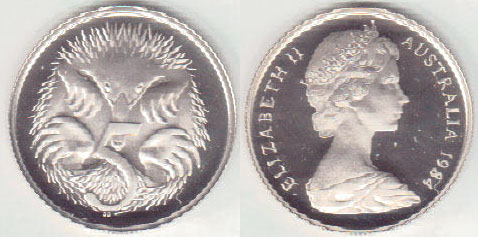 1984 Australia 5 Cents (Proof) A003282 - Click Image to Close